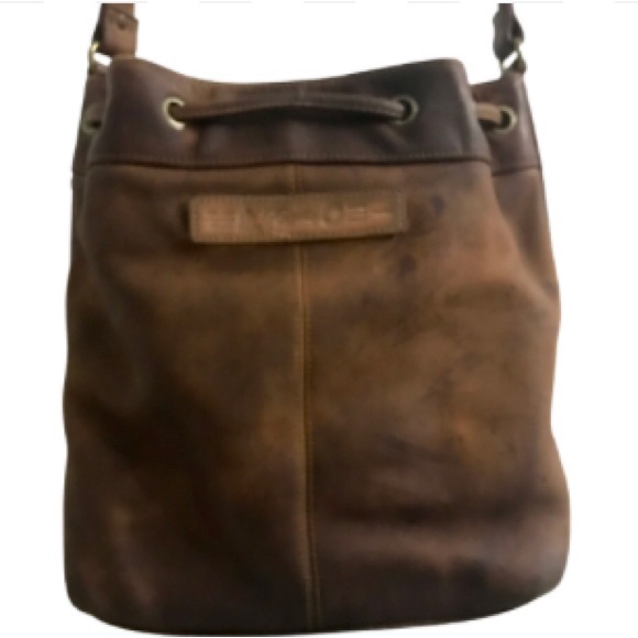 Fossil Y2K Leather Drawstring Bucket Crossbody Bag - Picture 4 of 12